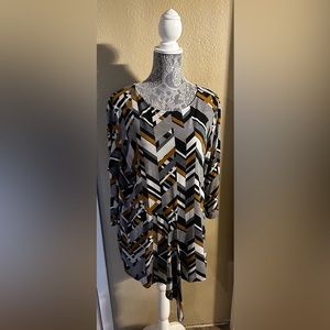 Alfani asymmetrical top with coordinating sweater